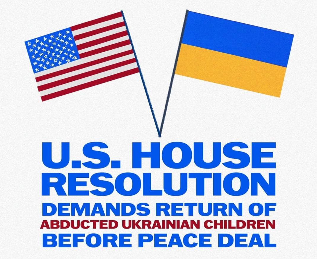 U.S. House introduces bipartisan resolution demanding return of abducted Ukrainian children before peace deal with Russia